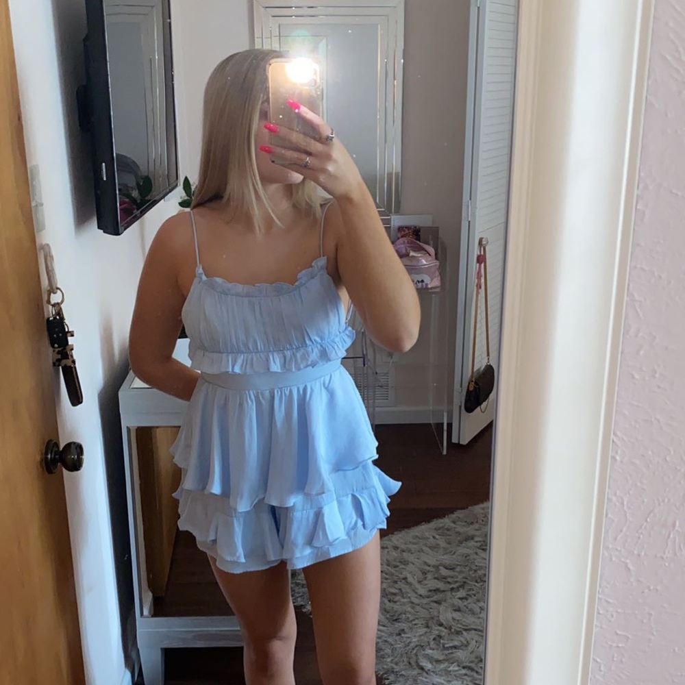 Baby blue romper